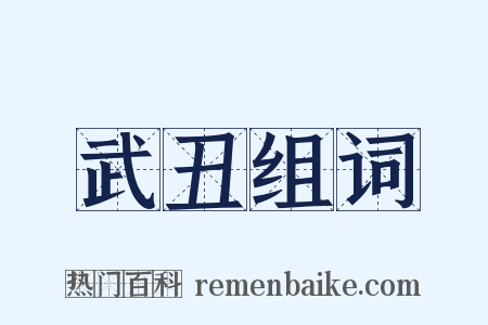 武丑组词是什么意思的图片